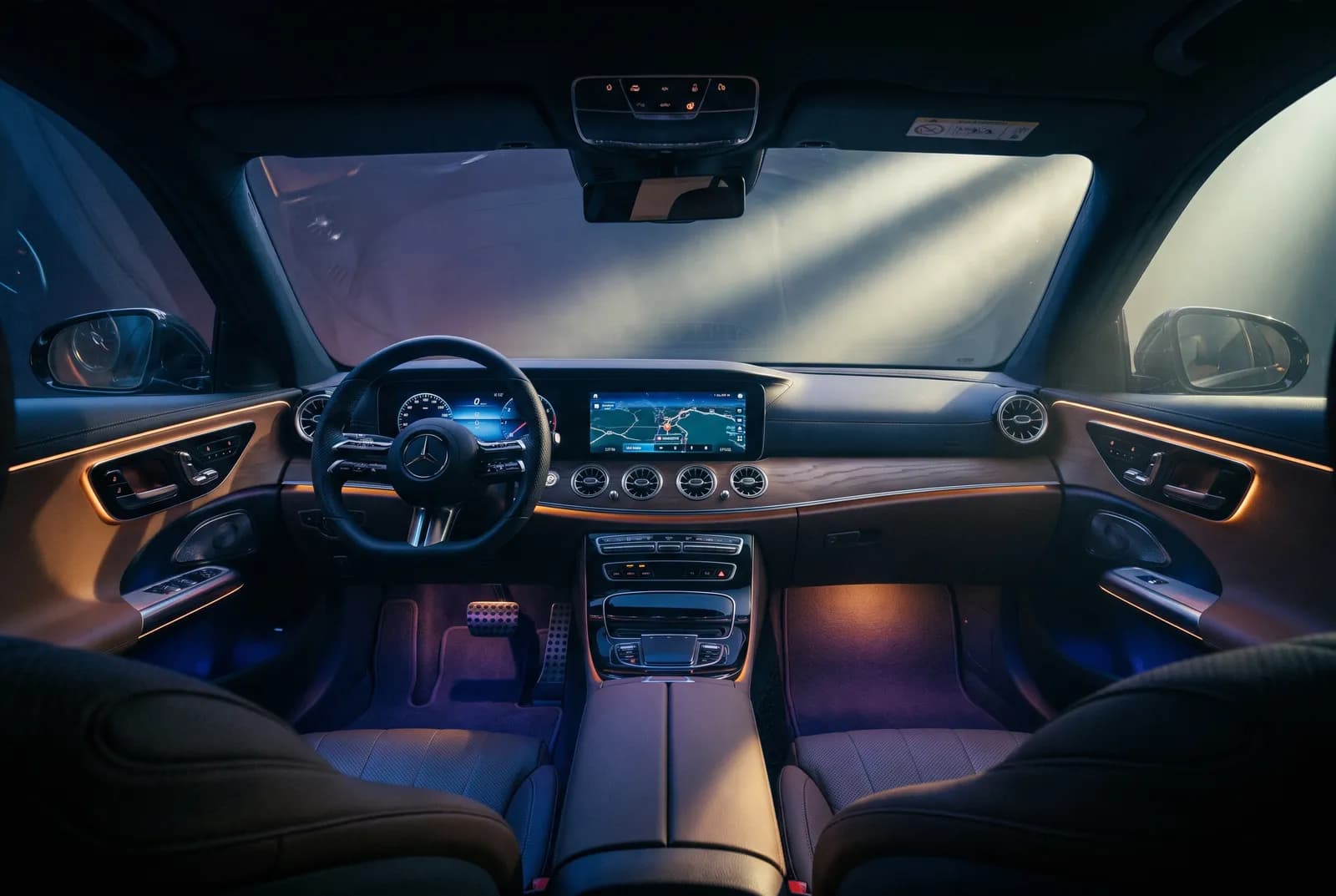 Interieur van een Mercedes-Benz
